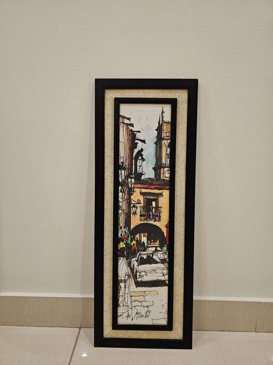 Streets of Allende – Architectural Cityscape Art Print Wall Painting